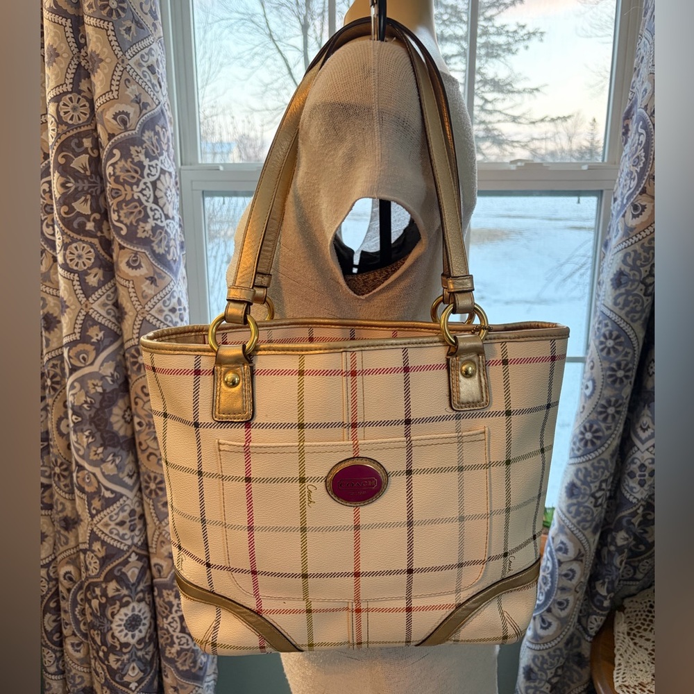 Coach Heritage Tattersall Tote - F19174